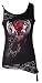 TrendiMax Women Gothic Skull Tops Punk Rock T Shirt Lace Patchwork Floral Tee