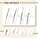 FEITA Professional Craft Tweezers Stainless Steel Precision Tweezer Set for Hobby, Electronics, Model Making, Jewelry Picking Tool - 4 Pieces