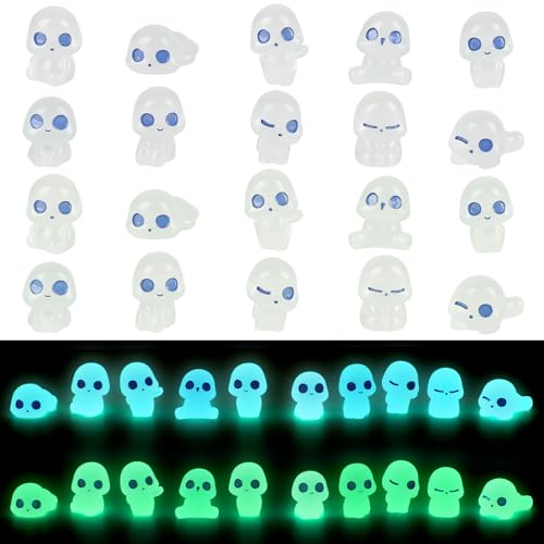 CCINEE 20Pcs Glow in Dark Tree Elves Fairy Luminous Ghost Micro Landscape Accessories Miniature Tree Elves Decoration for Garden Landscape Aquarium Dollhouse Potted Plants Decoration