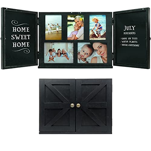 Excello Global Products Barndoor Wood Collage Picture Frame with 2