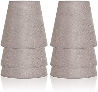 Fuloon Set of 6 LampShades for Candle Crystal Chandelier Wall Lamp Droplight Fabric Lamp Shade