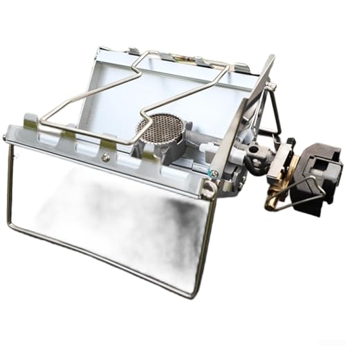 Réchaud de camping portable 2800 W haute puissance pliable brûleur à gaz avec allumage électronique et base triangulaire pour bouteille d'isobutane en plein air randonnée randonnée cuisine