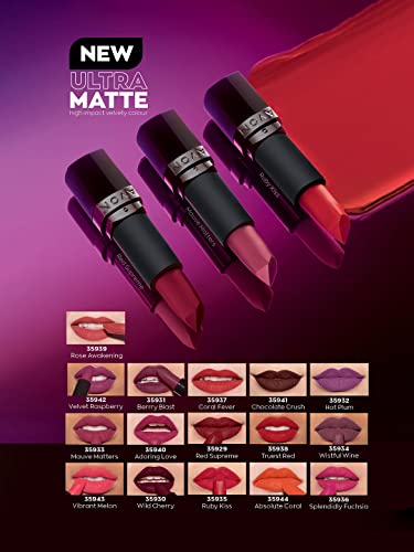 Image of Avon Ultra Perfectly Matte Lipstick - Truest Red | Velvety Matte Finish | Suits to all skin tones - 4gm
