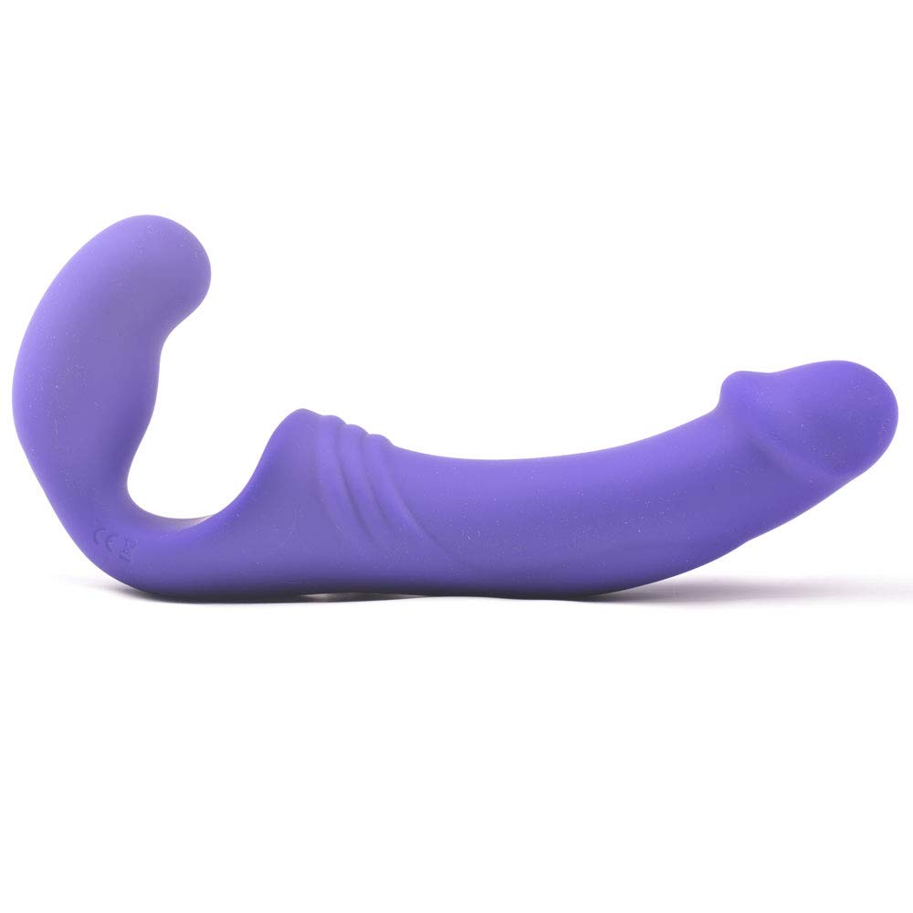 BeHorny 10-Speed Rechargeable Double Dildo Strapless Strap-On Dildo Vibrator Purple