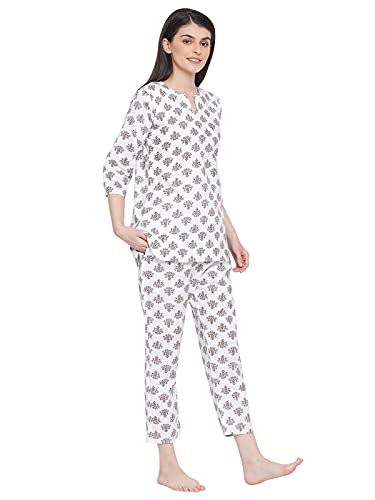 Image of Clovia Women's Cotton Print Me Pretty Top & Pyjama Set
