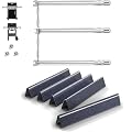 Spirit e310 Burners & Spirit e310 Flavorizer Bars for Weber Spirit 300 and GS4 Spirit II E310 Spirit E310 E/S315 E/S320 Grills With Front Control, 7636 Heat Plates (15.3") & 69787 Burner Tubes (18")
