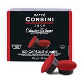 Caffè Corsini Classico Italiano, Capsule Compatibili Lavazza, A Modo Mio, Da 7.5 Grammi Di Caffè Macinato, 100 Unità, Confezione da 1