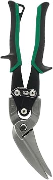 Malco AV73 Long-Cut Offset Aviation Snips | Right & Straight Cutting | 2-1/4" Extra-Long Blade | POWER-FIT Performance Grips | Forged Steel Jaws