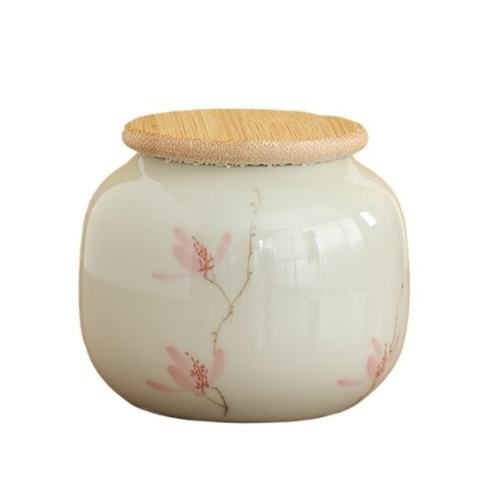 CHENGAIJIAN Tea Canister Creative Hand-painted Tea Canister Home Ceramic Sealed Storage Jar For Tea, Candy, Spices