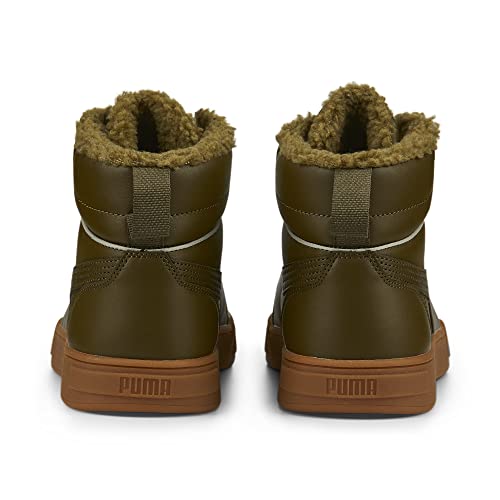 Image of PUMA Unisex Sneaker, Deep Olive Deep Olive Team Gold Pebble Gray, 6 US Men