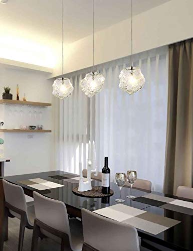Dining chandelier en cristal et verre givré au design suspendu haut de gamme