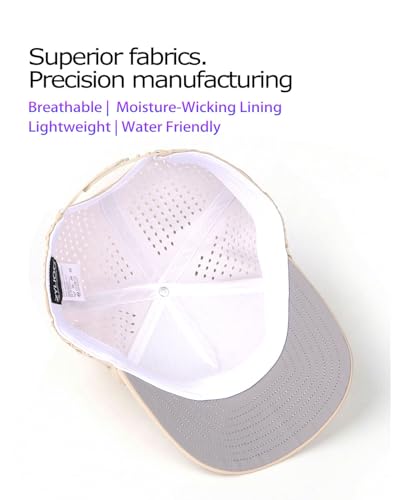 Image of Zylioo XXL Laser Vented Trucker Hat for Big Heads, Flat Bill Cap | Generous 2XL Fit-Airy cutout panels and a straight visor give larger head shapes cooler comfort for sunny rounds.