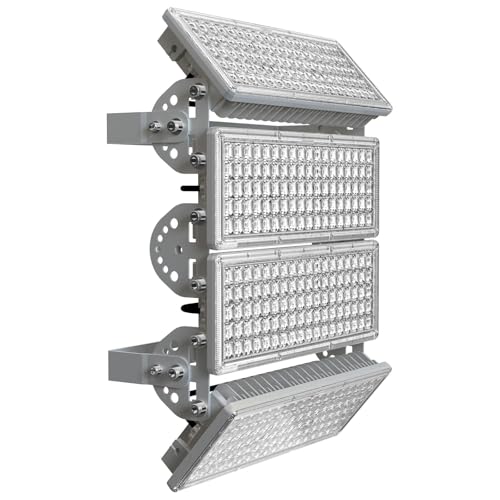 Kekeou Stadium Lights Outdoor LED Flood Light 400W 56000LM 6500K Arena Field Lights Surge 6KV IP67 Waterproof Parking Lot Light Adjustable Lighting Angle for Court