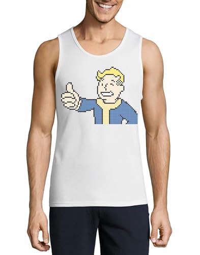 Camiseta sin mangas Guy Thumb Up de algodón premium para hombre