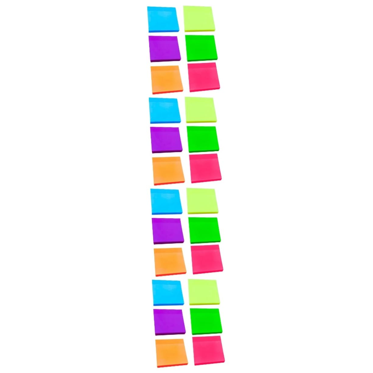 MAGICLULU 24pezzi Foglietti Adesivi Colorati Pet Trasparente Per Ufficio e Scuola Note Autoadesive Pratiche e Riutilizzabili Per Promemoria e Pianificazione