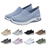dyiozbga Orthopedic Shoes for Women 2026 Slip On Breathable Arch Support Casual Comfortable Walking Sneakers Ladies Seniors Travel Vacation Spring Fall Summer Dressy Comfort Comfy Lightweight Blue 8