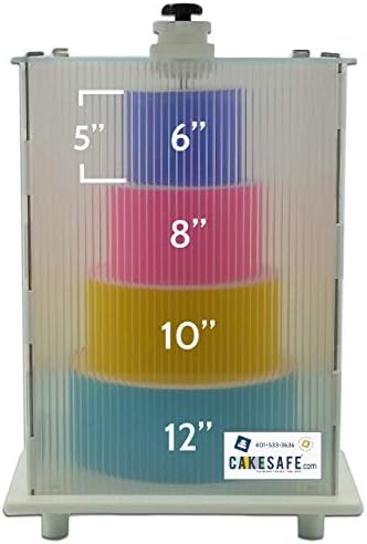 CAKESAFE Reusable Mini/Tall Cake Transporter, Clear Plastic Cake Carrier (14" W x 22" H)