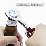 Beneno Wine Opener, Zinc Alloy Premium Wing Corkscrew with Multifunctional Bottles Opener, Sharp Wine Corkscrew with Ergonomic Non-Slip Wing Handle, Upgrade Purple - Image 2