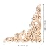 IMIKEYA 4pcs de Madera Tallada Esquina Apliques Onlay Marco Muebles sin Pintar...