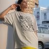 Raye Oversized Tee Top T-Shirt - Iconic Pop R&B Music Lyric Illustration Doodle Fandom 21st Century Blues Gift Present (Large, Natural) #2