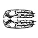 Wyścigi dla Audi A3 8P S-Line 2009-2012 chromowany/czarny 2x samochód przednie światło przeciwmgielne osłona lampy o strukturze plastra miodu sześciokątna kratka przednia (kolor: srebrny)