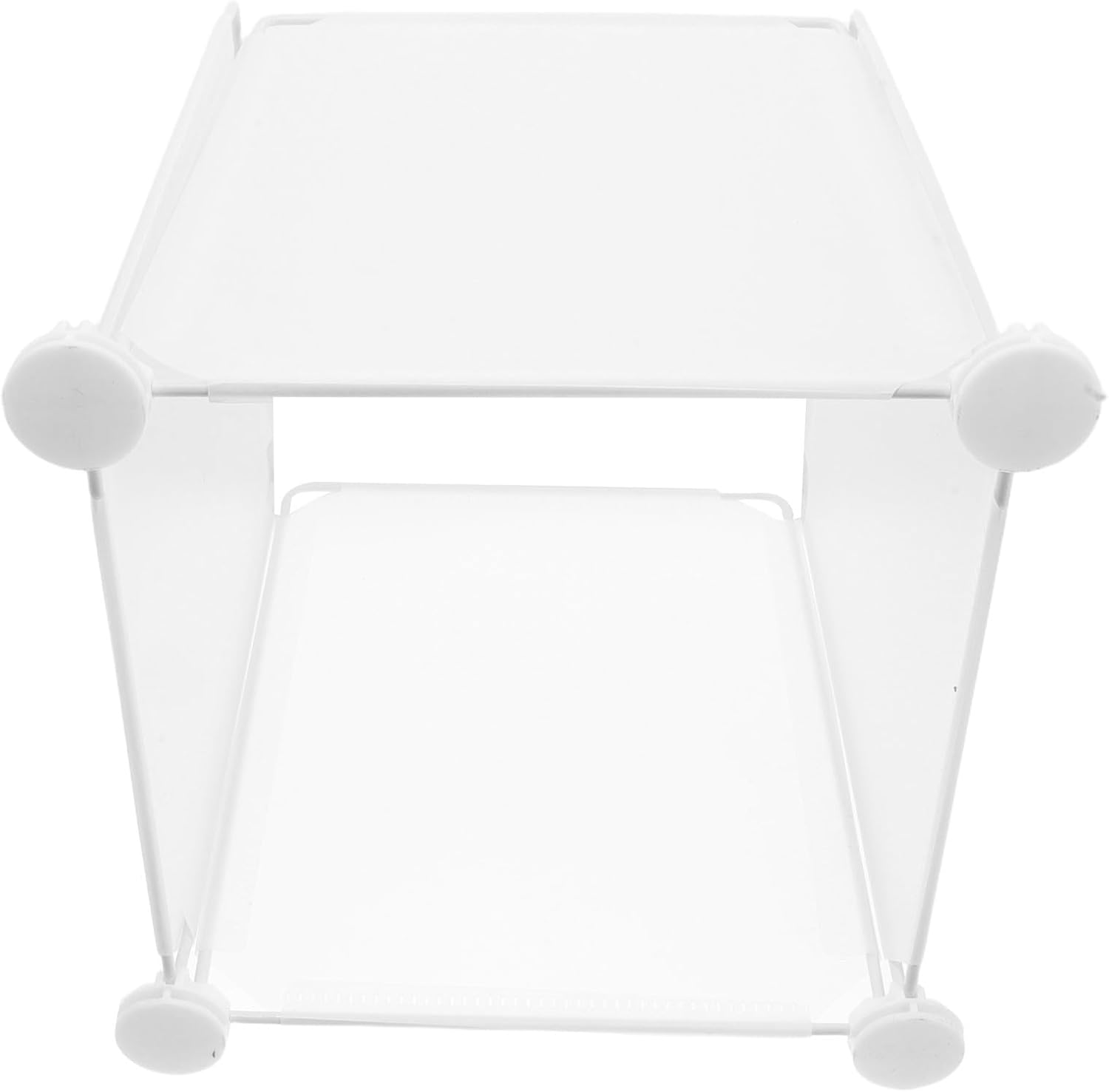 Freezer Compartment Organizer Rack 4pcs White Plastic