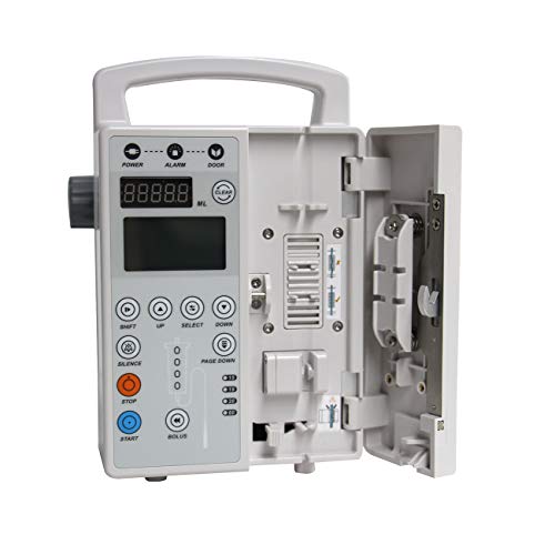 Rechargeable Automatic Audible And Visual Alarm Veterinary In-Fusion Pump, Portable Fluid Administration Pump Machine With Lcd Display, Kvo, Alarm, Calibration #TOP2