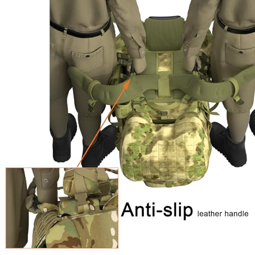 Image of MT Military Army Large Rucksack with Detacheable Assault Backpack Hydration Pack Shoulder Straps and Waist Belt Metal Frame | Detacheable