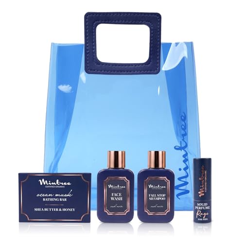 Image of Mintree 4 in 1 Bath and Hair Care Gift Hamper for Men, All Skin Types