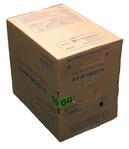 日本製線　Cat6　LANケーブル（300m巻き）　NSGDT6 0.5mm-4P 若草
