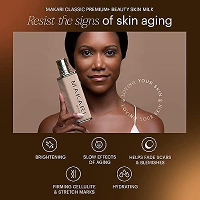 MAKARI Premium+ Body Brightening Beauty Milk (4.57 fl oz) | Anti-Aging Body Lotion | Softens and Smoothens Skin | Helps Diminish Discolorations and Dark Marks | Enhances Luminosity and Vibrance