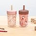 Zak Designs Capri Toddler Tumblers For Travel or At Home, 9oz 2-Pack Double Wall Plastic Sippy Cups With Leak-Proof Design is Perfect For Kids (Fairy Tales, Rainbow Magic)