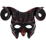Gadpiparty Halloween Horn Mask Animal Cosplay Mask Halloween Devil Horns Mask Halloween Party Ox Face Mask Sheep Animal Skull Holiday Mask Halloween Cosplay Mask Venice Aldult