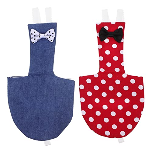 POPETPOP 2 Uds Traje Cómodo Ropa Mojada Paloma Suite Aire para Ropa Diseñada Práctica Orina Lovebird Liners Pañal Lavable Periquito Foto Pañales Loro Bowknot Decorativo