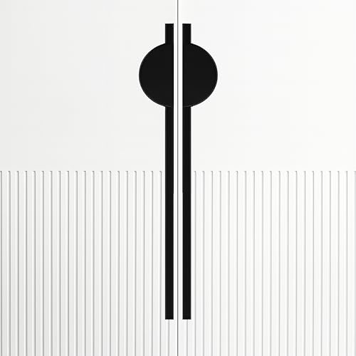 Image of Polo 63 cm Aluminum Wardrobe Handle /Black TT Finish /600mm Hole to Hole /Large Wardrobe Door Handle /Modern Interior for Home /Handle for Wardrobe - Pack of 2(Left & Right)-| 3 Years Warranty |