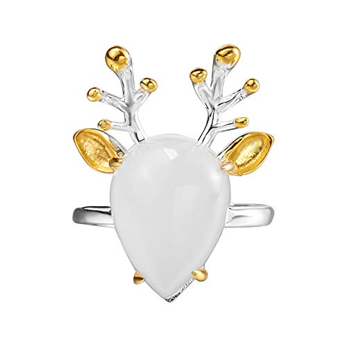 Bague femme ajustable en chalcédoine le cadeau d'anniversaire romantique idéal