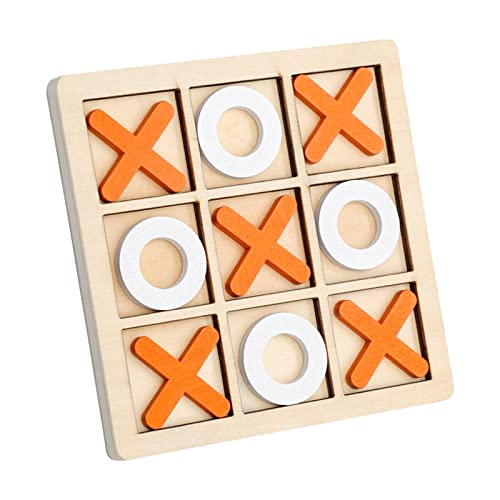 perfeclan Juego clásico de Madera Tic TAC Toe, Juegos de Mesa Familiares, Centro de , Juguete Interactivo para niños, Interior, Exterior, familias Cover