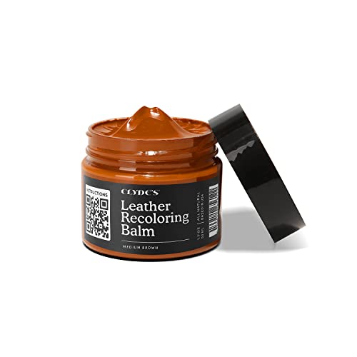 Clyde's™ Recoloring Balm | Non-Toxic Material Dye & Restorer for Furniture, Car Seats, & More | 23 Colors (Medium Brown, 50ML)