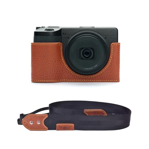 TP Original Ricoh GR4 ��p �n���h���C�h+R�J�����X�g���b�v �{�v �{�f�B�P�[�X �n�[�t�J�����P�[�X �o�b�O �J�o�[ �d�r�����֗� ��ʊJ�� ���� ��p�Ή��J�����J�o�[ (�Ԓ��F)