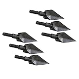 Jagdpfeilspitzen, Gewicht der Jagdspitzen: 106 Körner, Gesamtlänge: ca. 4,2 cm, Spitzenlänge: ca. 2,5 cm, Schnittdurchmesser: ca. 1,2 cm, Farbe: schwarz