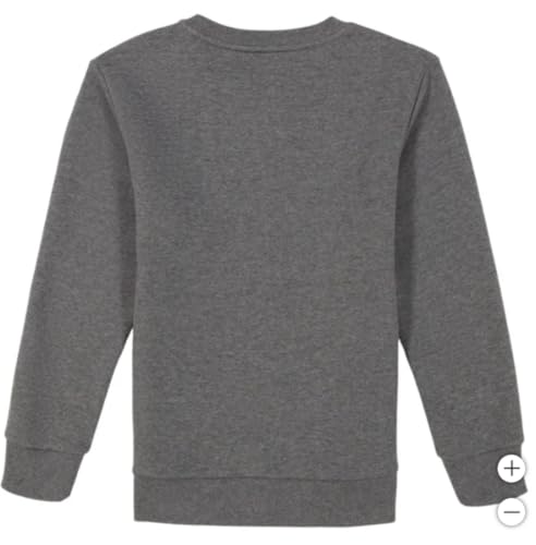 Calvin Klein Boys' Long Sleeve Logo Design French Terry Crewneck Tee (US, Alpha, X-Large, Regular, Grey)2