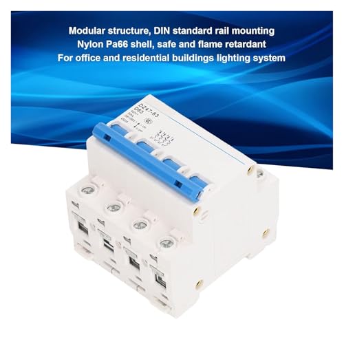 Disyuntor en miniatura 4P e interruptor de protección modular para iluminación en riel DIN 4