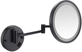 Espejo de maquillaje montado en la pared con ...