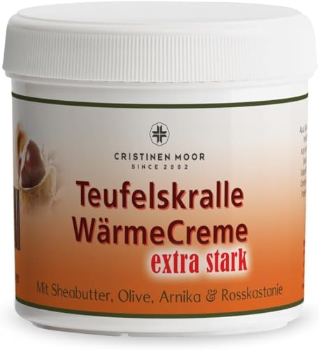 CristinenMoor Teufelskralle WärmeCreme extra stark 200 ml I Wärmesalbe für Nacken und Lendenbereich I bei Verspannungen der Muskulatur und Rückenproblemen