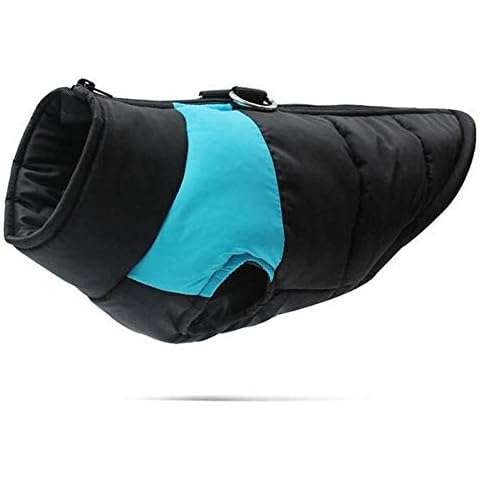 LITESILK Winter Dog Pet Coat With D-ring, Doggy Warm Jacket Apparel Vest Waterproof Windproof Dog Coat Jacket For Small Medium Big Dog, Large Dog (Color : Blue, Size : XXL) Cover