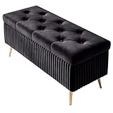 Banco de almacenamiento tapizado con parte superior elevable, muebles multifuncionales para sala de estar, entrada, dormitorio, extremo de la cama