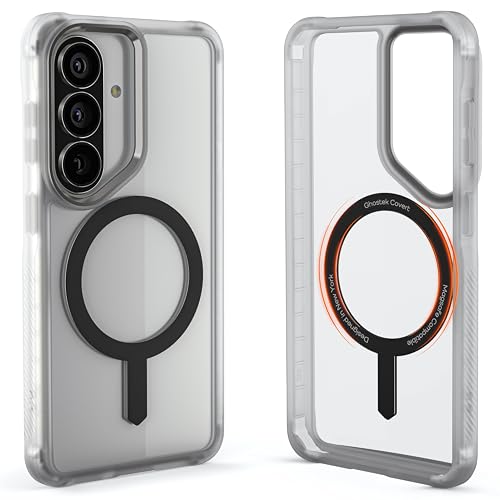 Image of Ghostek Covert Clear Galaxy S26 Case MagSafe Compatible with Magnetic Ring, Slim Thin Shockproof Phone Cover Designed for 2026 Samsung S26 (6.3 inch) (Clear Matte)