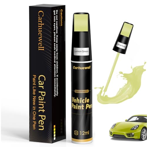 Image of Green Touch Up Paint for Cars, Auto Car Paint Touch Up Paint Pen for Deep Scratches, Car Scratch Repair Pen, Quick and Easy Solution to Repair Minor Automotive Scratches (Lemon Green)
