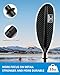 OCEANBROAD Carbon Fiber Kayak Paddle 86in/218cm for Adults Kayaking Boating Canoeing Oar with Paddle Leash 1 Paddle, 3K Carbon Print