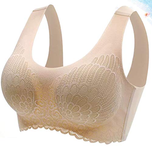 Sutiã esportivo sem aro KesYOO Sutiã de renda sem cadarço Sutiã para ioga, academia, atividades físi